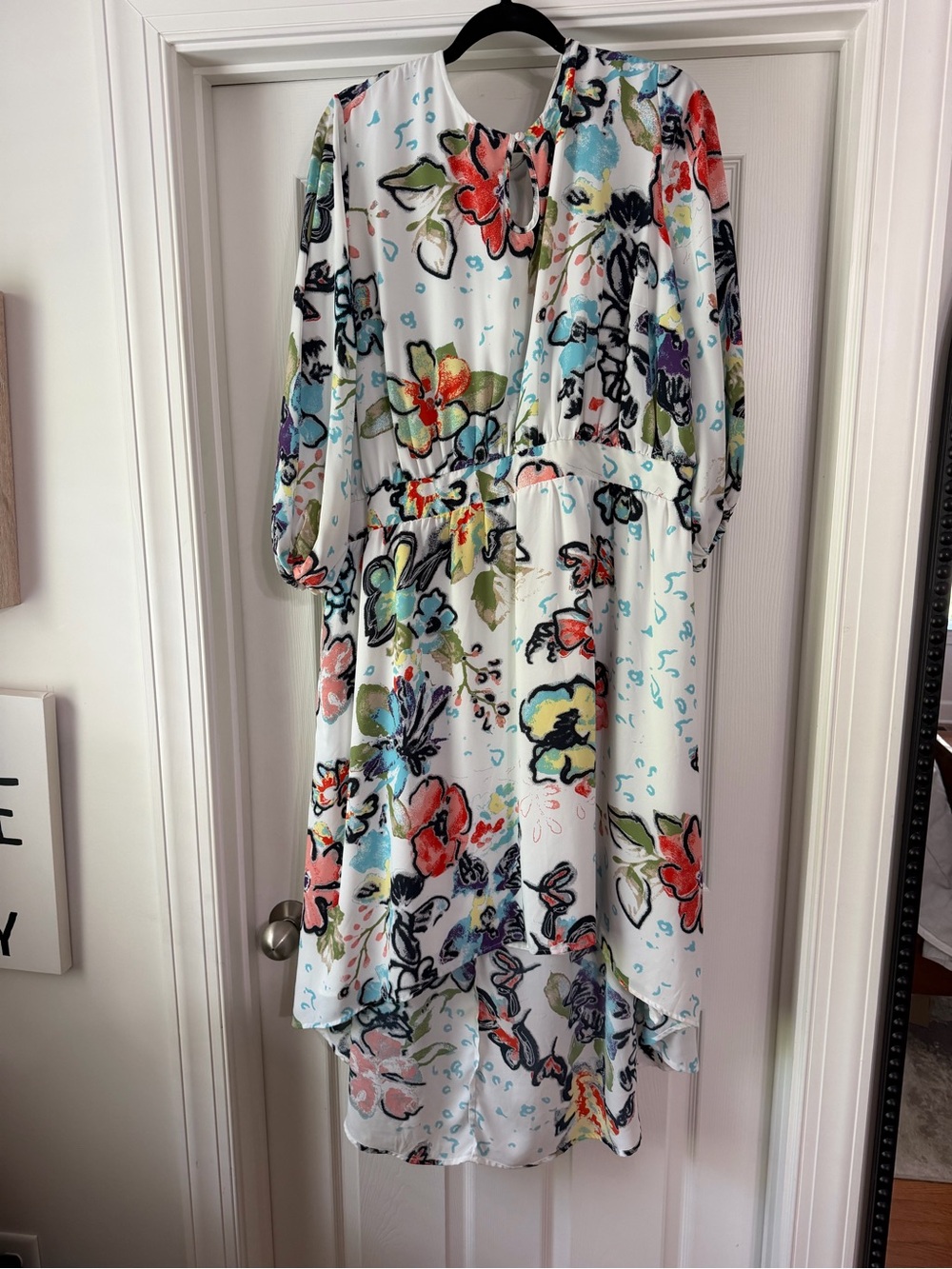 Melissa McCarthy Seven7 Multicolor Floral Print Dress Womens 2x high low dress
